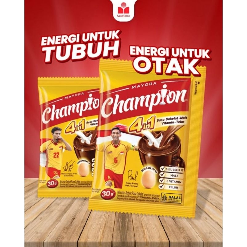 

Energen Champion Susu Coklat 1 Renceng isi 11pcs