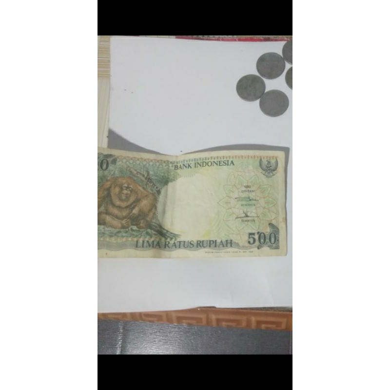 uang kuno 500 rupiah tahun 1992