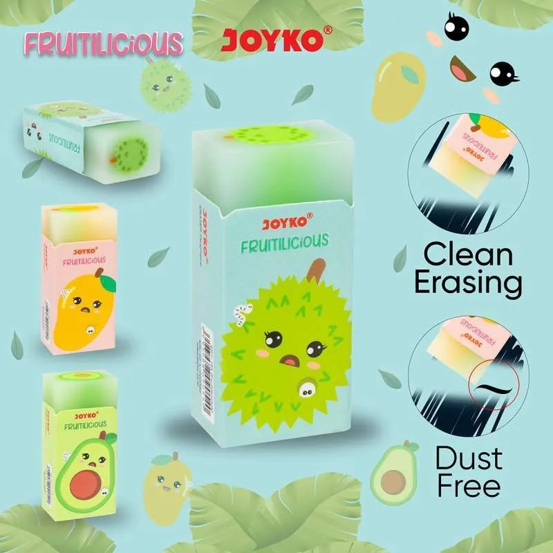 

JOYKO ERASER ERT-135 (FRUITLICIOUS) | Penghapus Eraser Joyko ERT-135 Fruitilicious Setip Stip / Rekomendasi | M21 STATIONERY