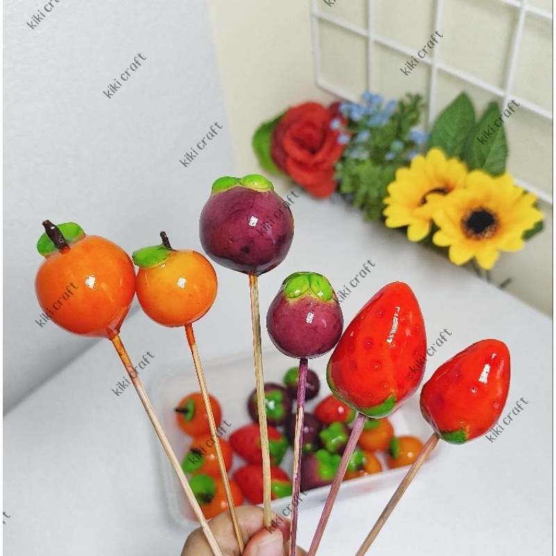 Lukchup ukuran 2x lipat kue fantasi kue buah