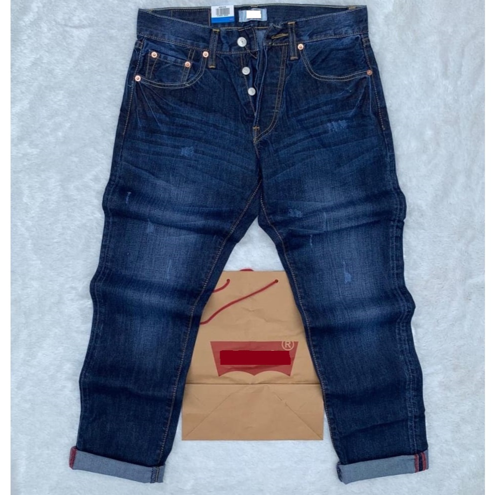 celana panjang jeans pria reguler terbaru | celana panjang jeans full kancing pria