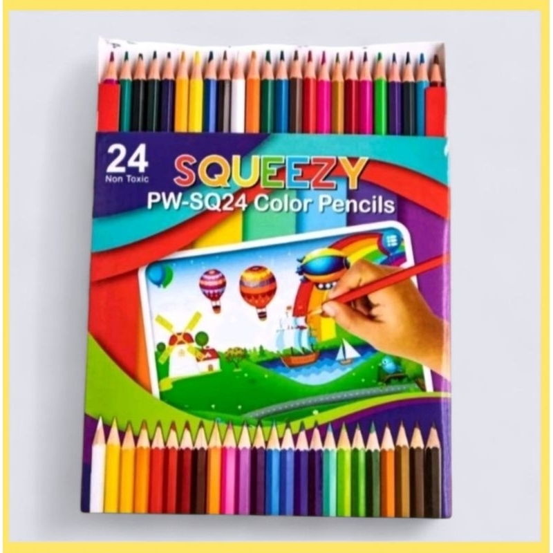 

Pensil Warna Panjang Squeezy 24 Warna/ Colour Pencils-PW SQ24 Pensil Warna