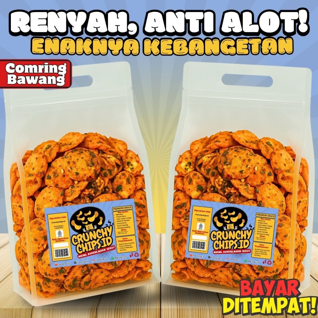 COMRING PEDAS DAUN JERUK KILOAN BUMBU MELIMPAH RENYAH NIKMAT TANPA BAHAN PENGAWET - CRUNCHYCHIPSID