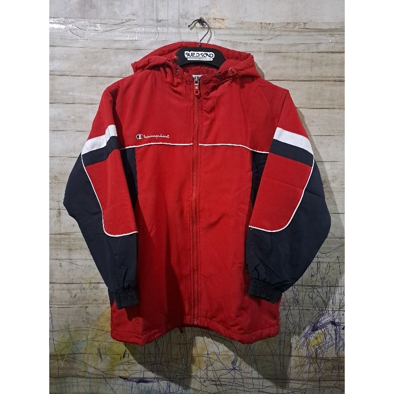 Champion Gropcore Padding Suit Red Jacket Outdoor Original Semi Bulang Red Size M