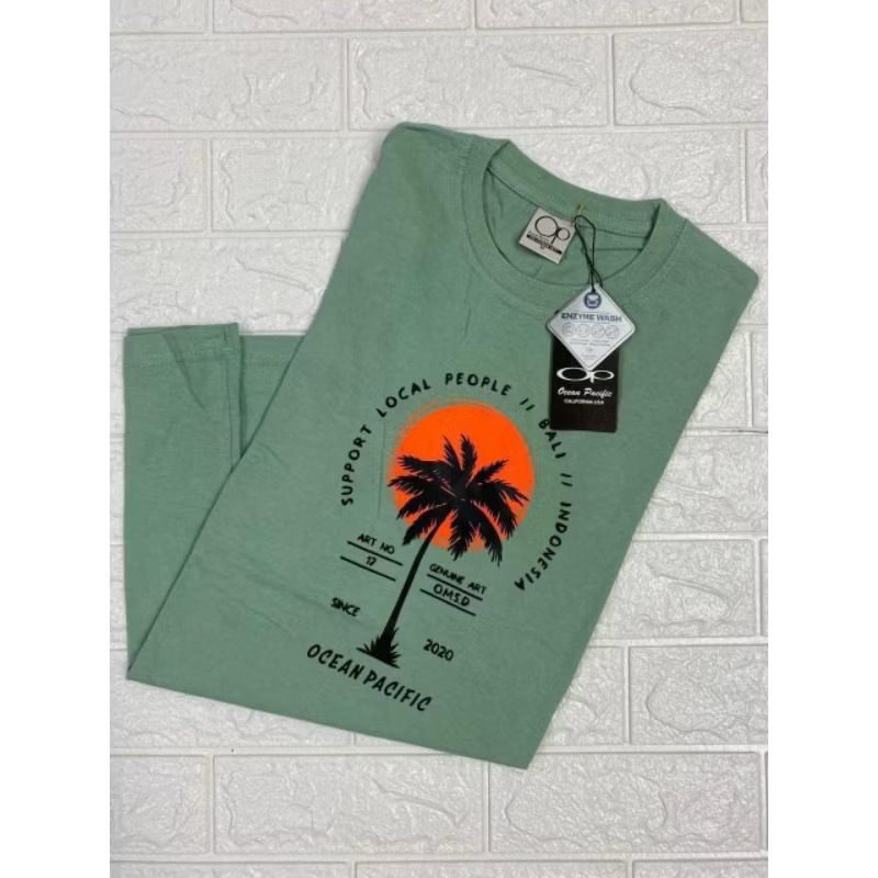 Terlaris Kaos Ocean Pacific (OP) Original Design / Kaos Pria Distro Catton Combed 24s / Kaos OP