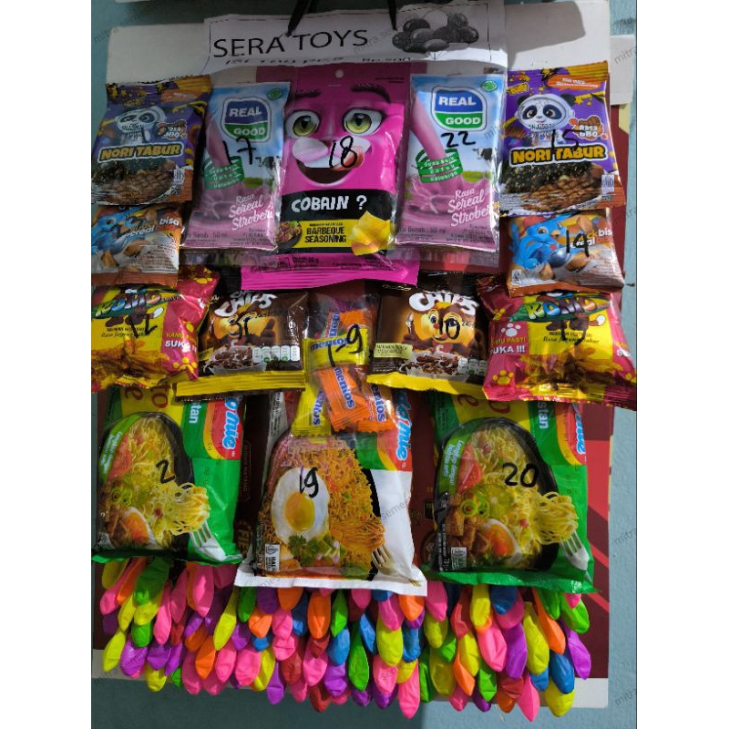 

balon 500an berhadiah isi 100pcs