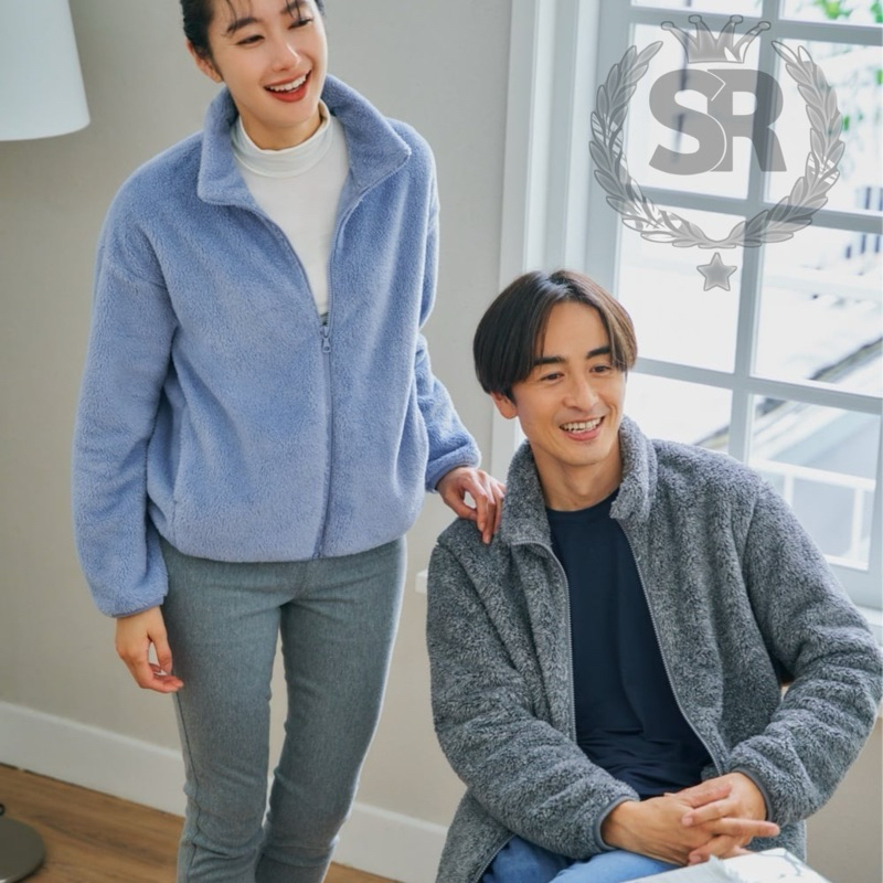 Jacket Bulu Fleece Sherpa  Dewasa Pria dan Wanita Musim Dingin