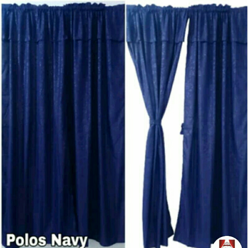 Gorden Serut Poni Polos Emboss 120 x 200 Pintu Dan Jendela