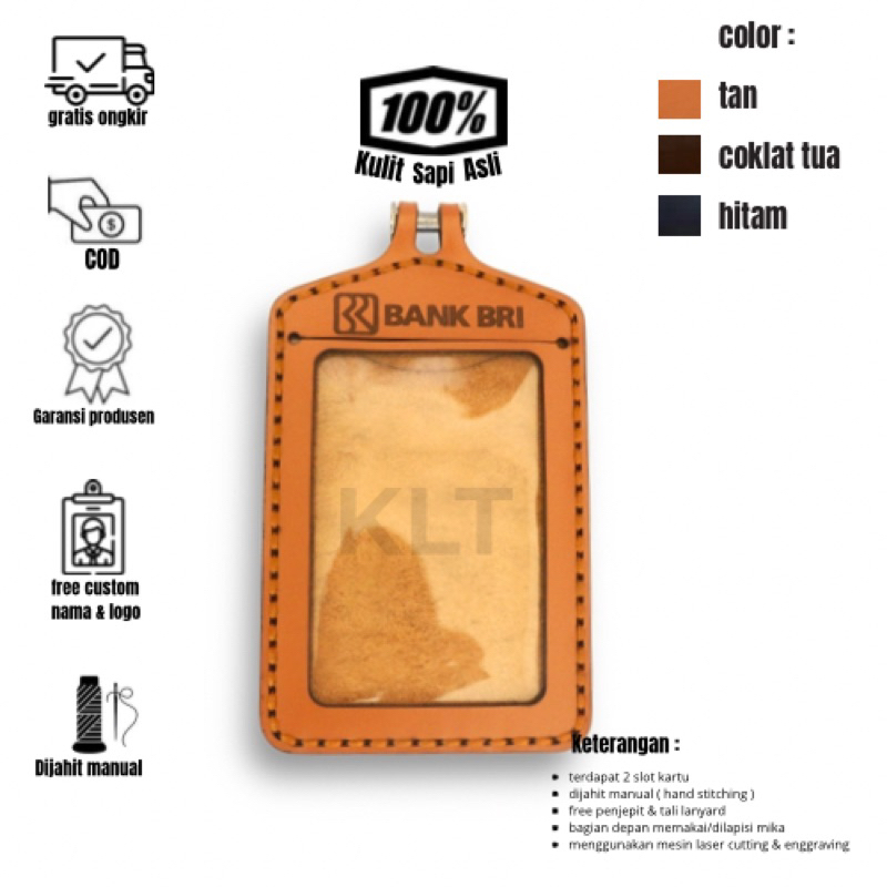 

KLT02. Name Tag Lanyard Custom Nama Dan Logo
