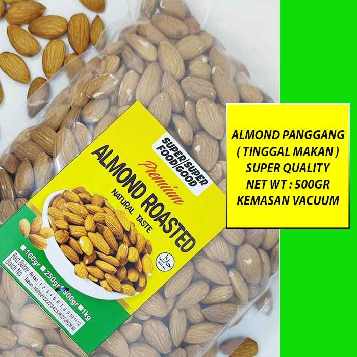 

Almond Roasted 500Gr Super - Kacang Almon Panggang Original