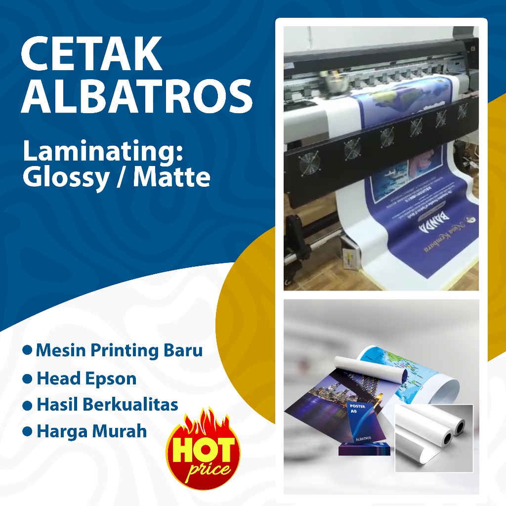 CETAK ALBATROS METERAN | PRINT BAHAN ALBATROS | CETAK POSTER METERAN | CETAK BANNER INDOOR