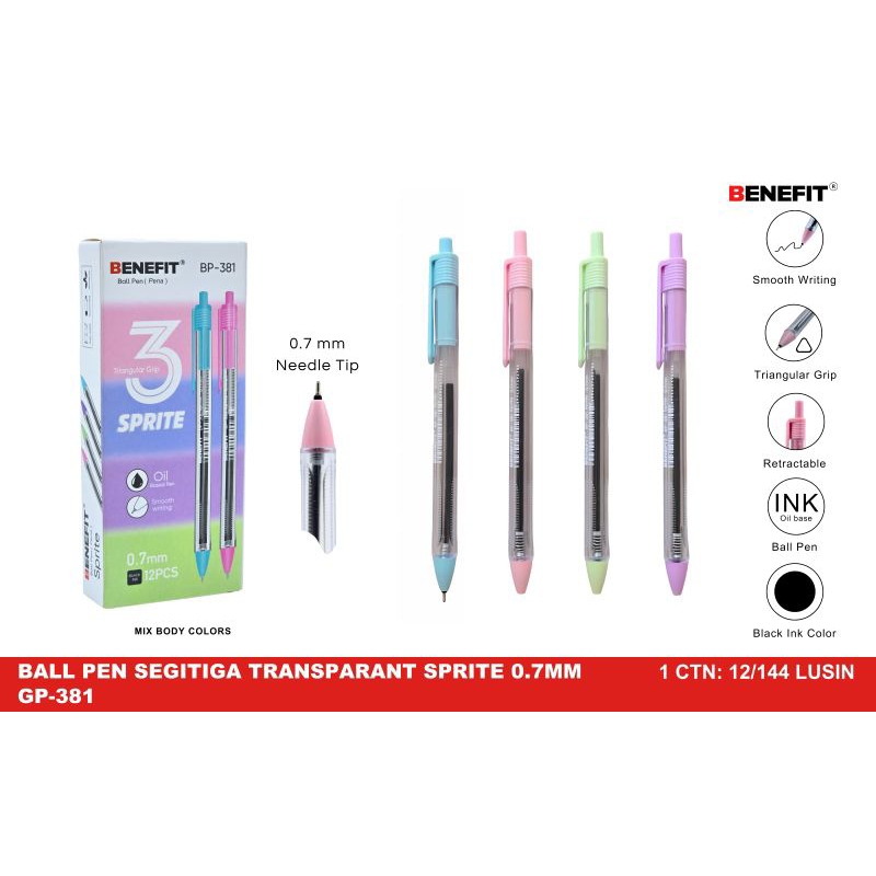 

1 Pcs Pulpen Benefit 0.5mm HITAM