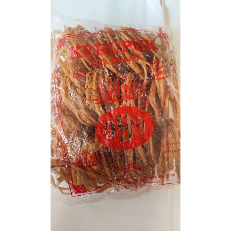 KRUPUK MIE BULAT ASLI MEDAN CAP 999 500GR/KERUPUK ASINAN