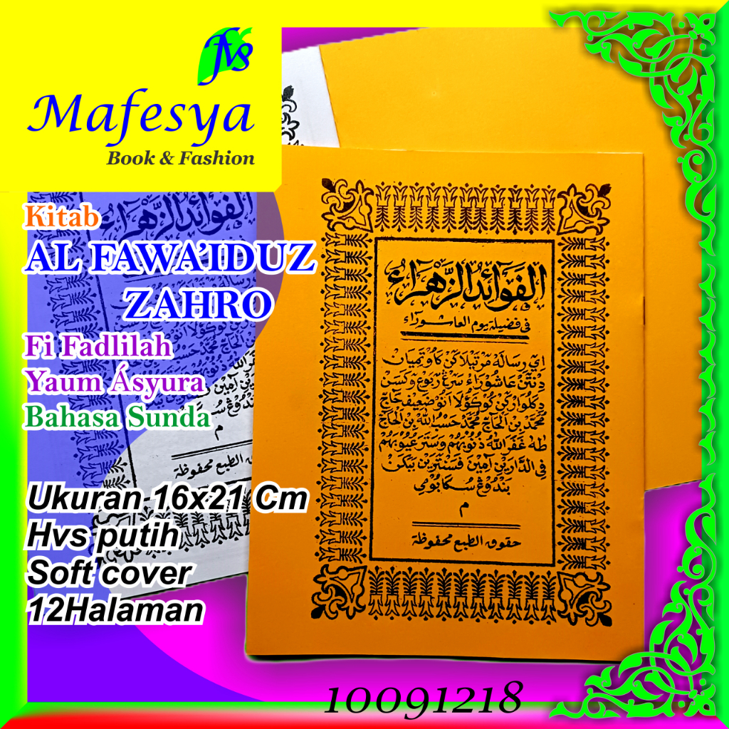 kitab AL FAWA'IDUZ ZAHRO fadlilah asyura rebo wekasan 10091218 kaa mafesya