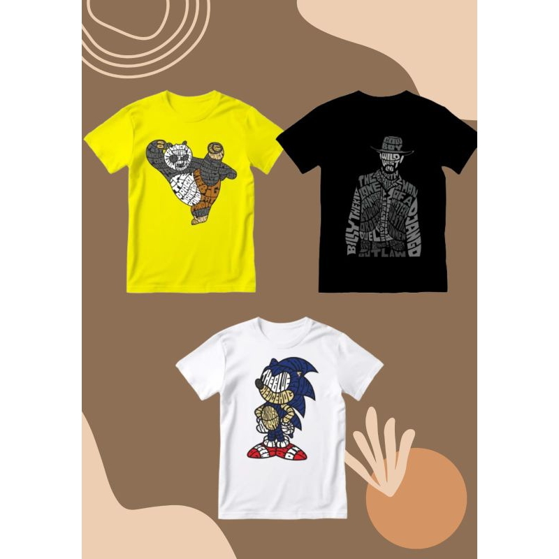 Kaos Motif Distro 100Ribu Dapat 3Kaos Untuk Cowok/Cewek