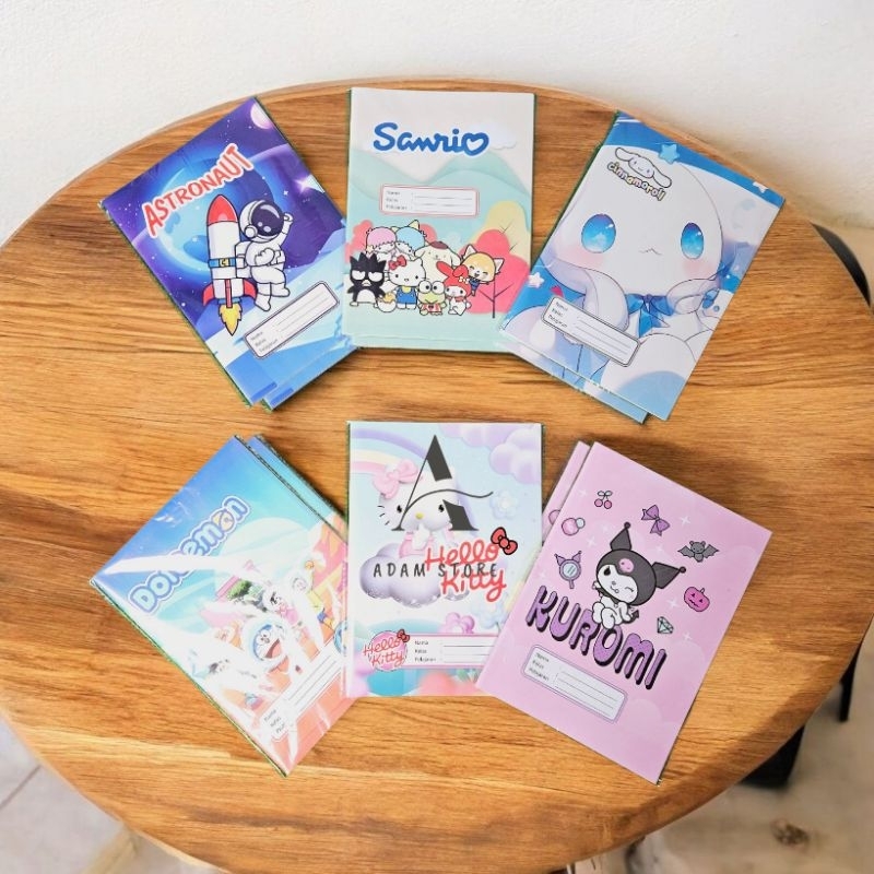 

sampul buku tulis fancy/gambar ukuran kwarto ukuran buku tulis biasa 1 pck isi 20 lembar