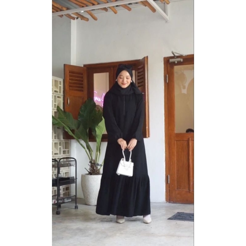 Abaya Jessie Gamis Jubah Hitam Arab Turki Turky Maroko Mesir Saudi Madinah Dubai India Murah Umroh H
