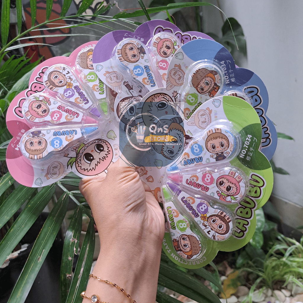 

Correction Tape 4 in 1/Correction tape labubu/Tipex Roll/Tipex Kertas/Tipex Kering