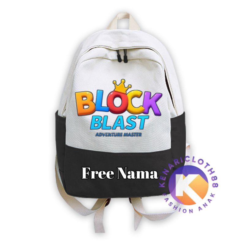 (BISA COD) Tas ransel anak laki-laki dan perempuan motif Block blast Stringbag anak Sekolah Tk-Sd Mo