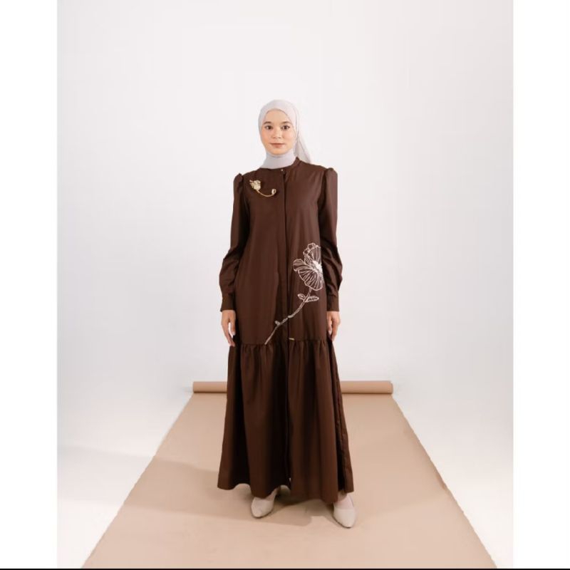 lavatera dress brown by zysku xena