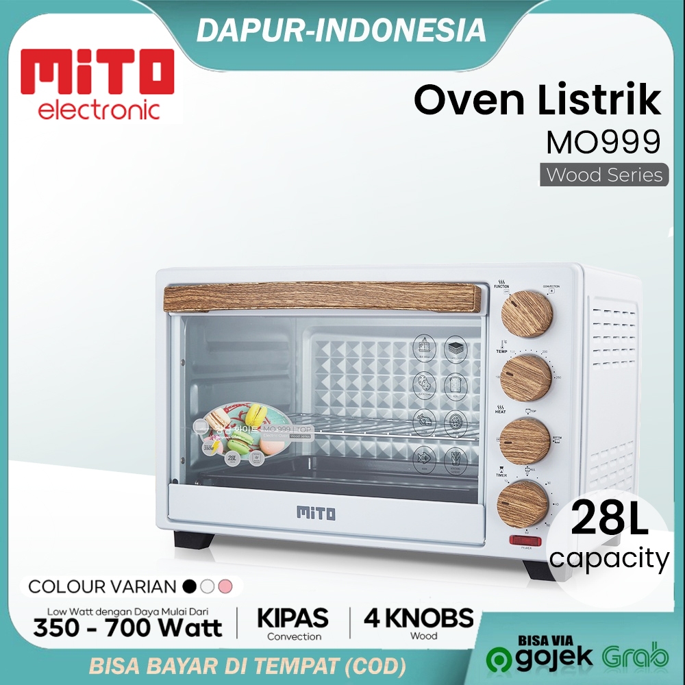 Mito MO-999 Oven Mito Listrik Mito Mo 999 TOP kapasitas 28L Low watt GARANSI RESMI MITO