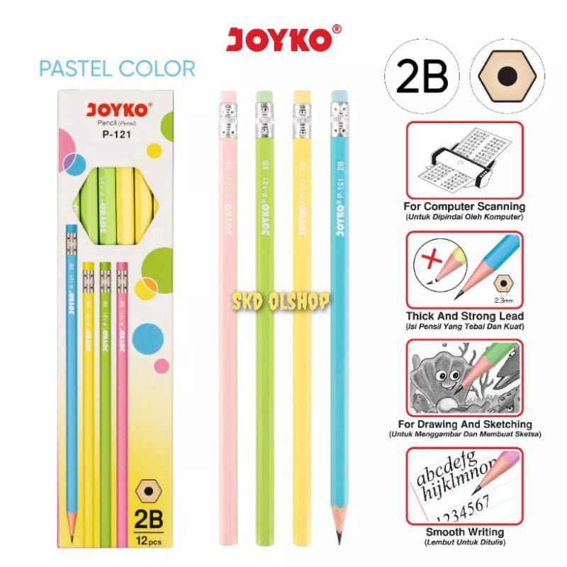 

Pensil Joyko P-121 2B computer isi 12 pcs
