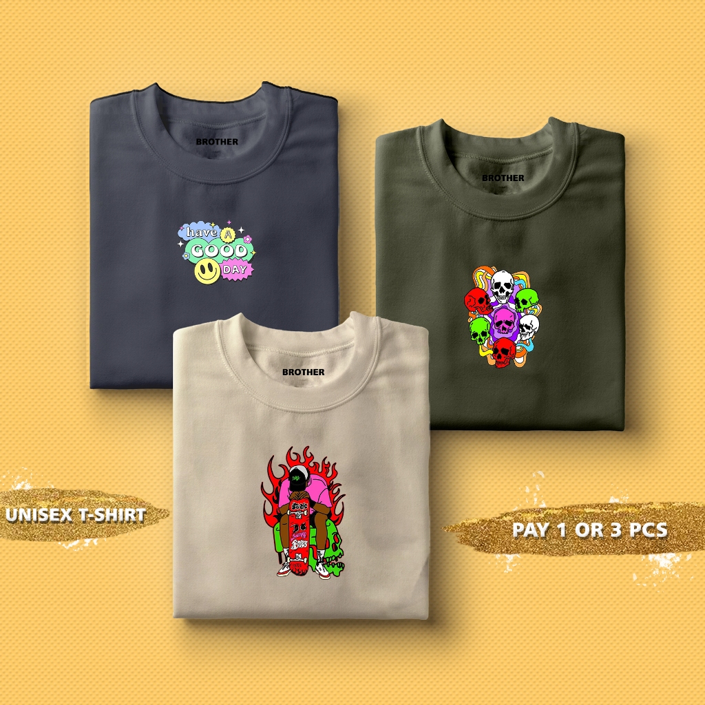 ( BAHAN TEBAL ) BUY 1 OR 3 PCS - BROTHER STORE | Kaos Distro Pria | Kaos 24s Premium | Skate Five