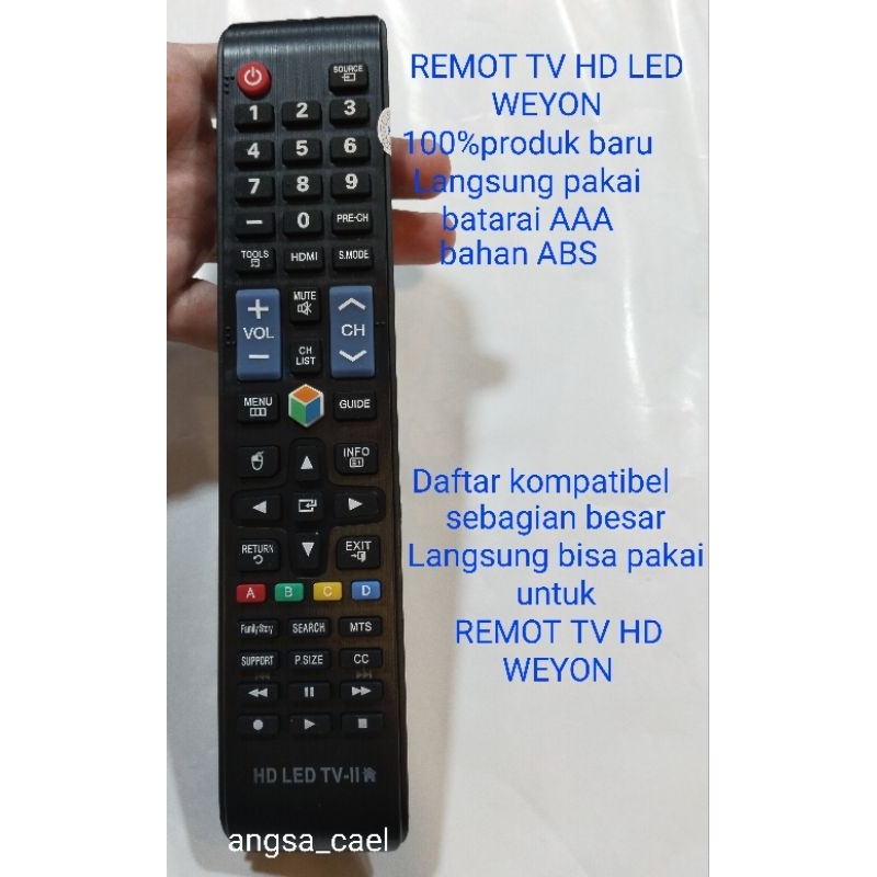 REMOT REMOT TV SMART WEYON SAKURA DIGITAL