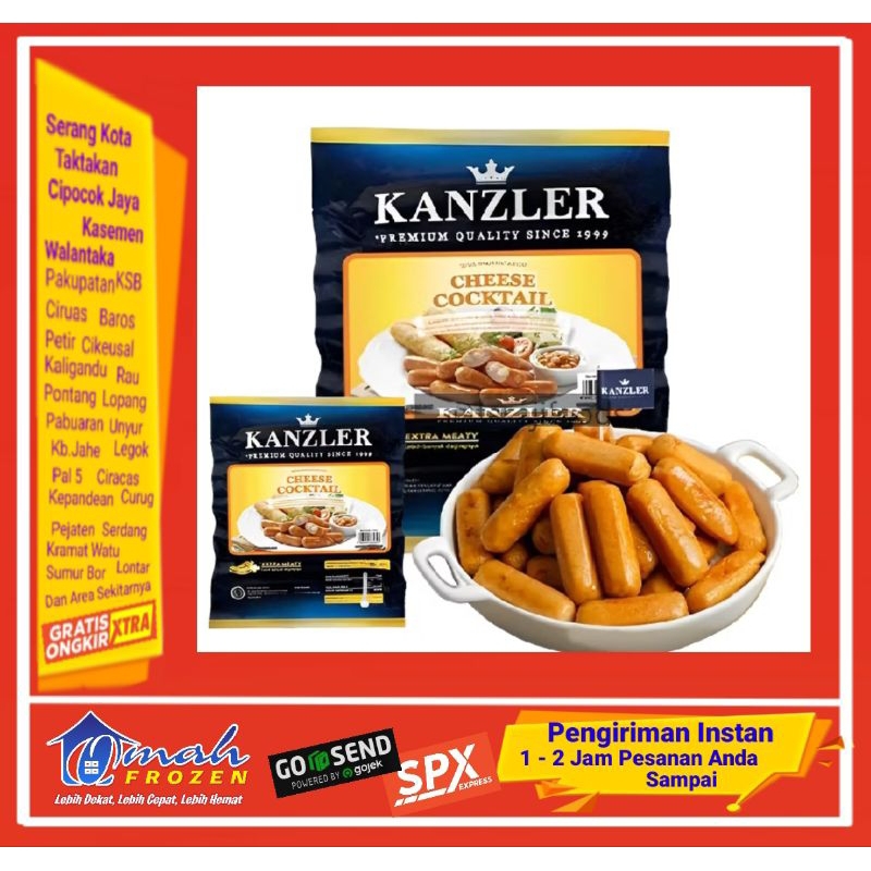 

Kanzler Cheese Cocktail 500gr, Sosis keju, Sosis keju mini, Frozen Serang