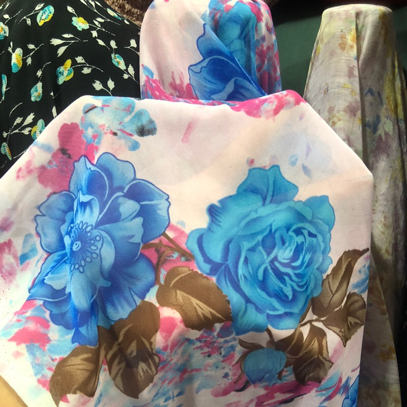 kain sifon ceruty motif - kain sifon ceruty motif bunga  - kain sifon ceruty motif impor - kain sifo