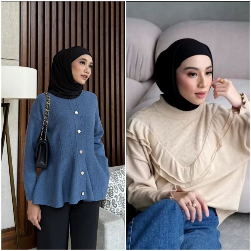 Cheer Cardy Gonegani (denim) cheer vest gonegani cheer cardi Esmee Sweater Yure Sweater Nara Sweater