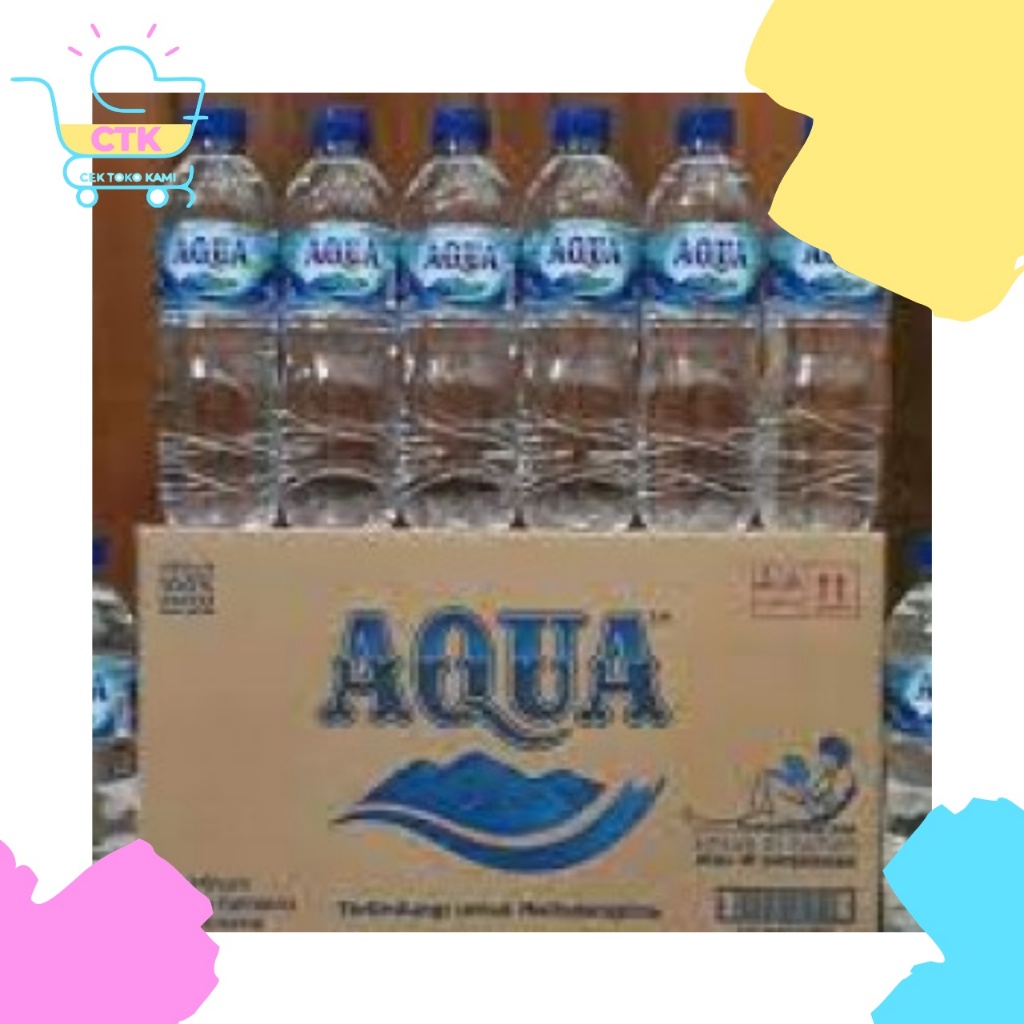 

KHUSUS INSTAN Aqua Botol 330ml 24pcs Dus Kardus Karton Air Mineral Minum