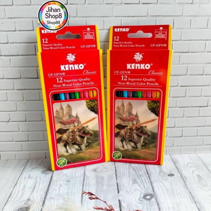 

Pensil warna KENKO 12 COLOR PENCIL//12 pensil warna CP-12 FNW Non Wood