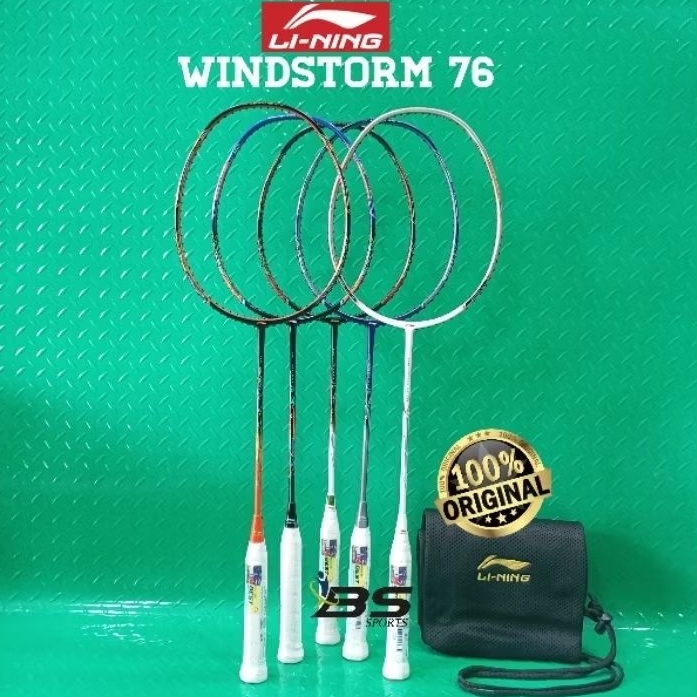 RAKET BADMINTON RAKET LINING WINDSTORM 76 WS76 WS 76 ORIGINAL PRODUCT
