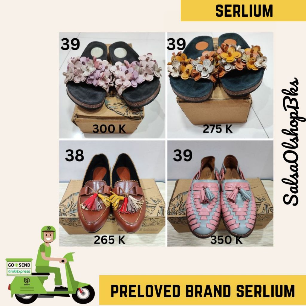 Sendal Serlium Sendal Sepatu Kulit - Preloved Serlium