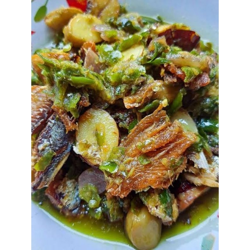 

Ikan Asin Gabus Cabe Ijo dan Jengkol masakan nusantara khas sumatra barat