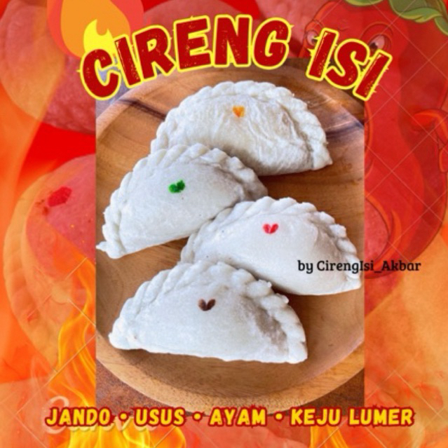 

Cireng Isi Besar isi 3 Pcs cireng Varian Ayam/Jando/Usus/Keju Lumer READY