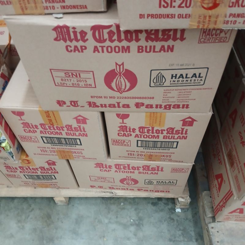 

Mi Telur Cap Atom Bulan, Cap AA dan Cap 3 Ayam 1 Karton