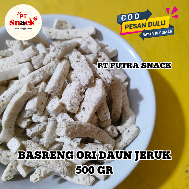 

Basreng bandung original daun jeruk 500gr stik basreng daun jeruk cemilan