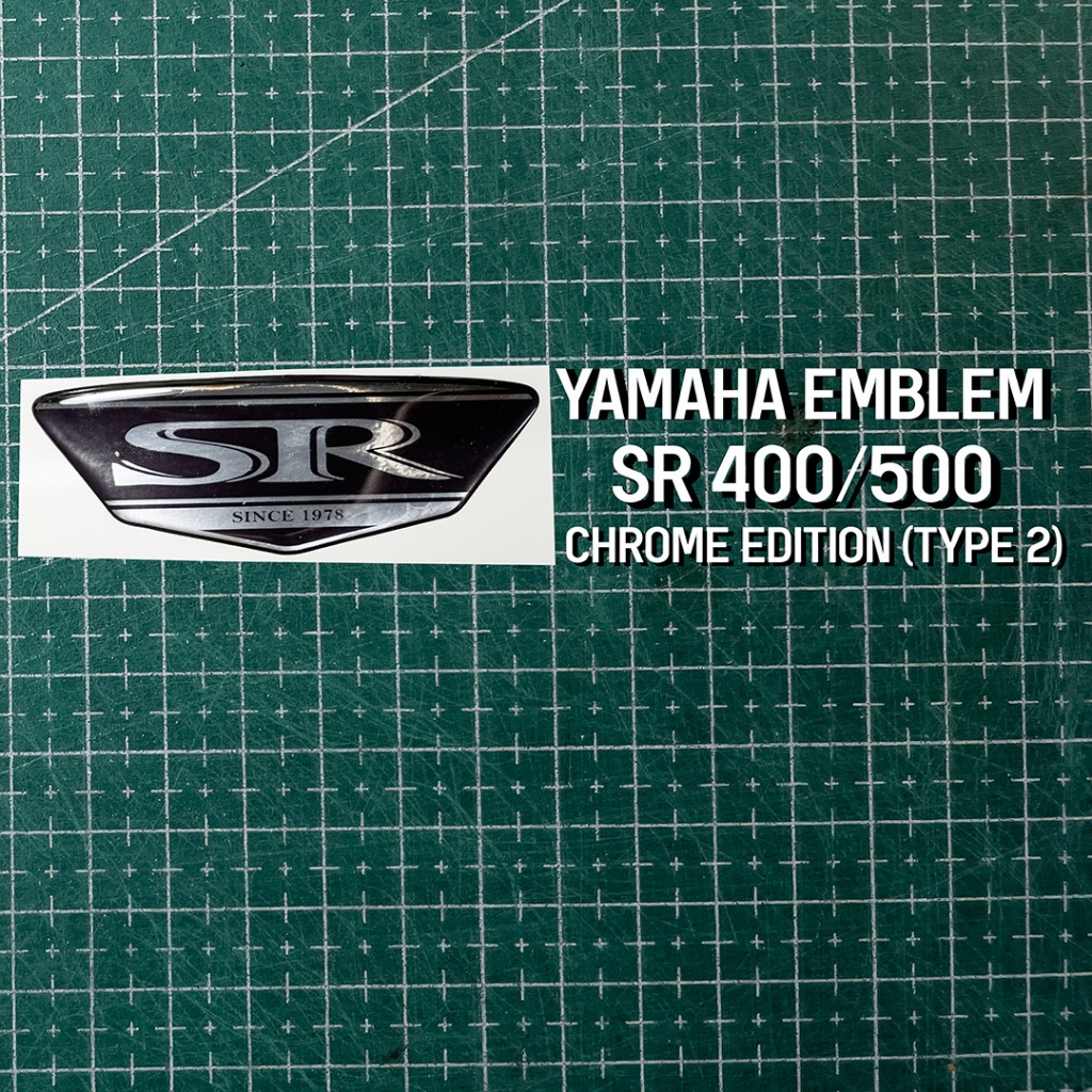 EMBLEM SR 400/SR 500/ SR 400 BADGE/ EMBLEM SR/ STICKER DOP AKI SR 400 CHROME EDITION (TYPE 2)