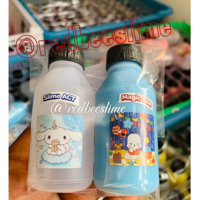 slime kit tofu clear jelly slimekit 50ml | paket hampers ulang tahun anak | paket mainan | hampers u