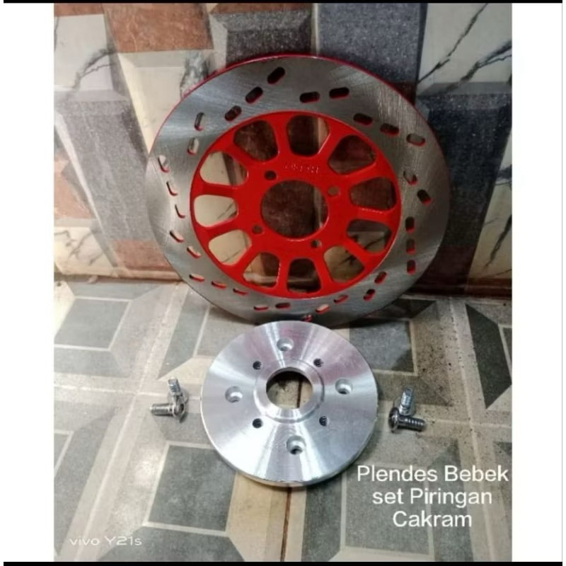 Plendes Adaptor Cakram Belakang Bebek Tromol Kecil Set Disc Cakram PNP Supra Grand Fiz Smash