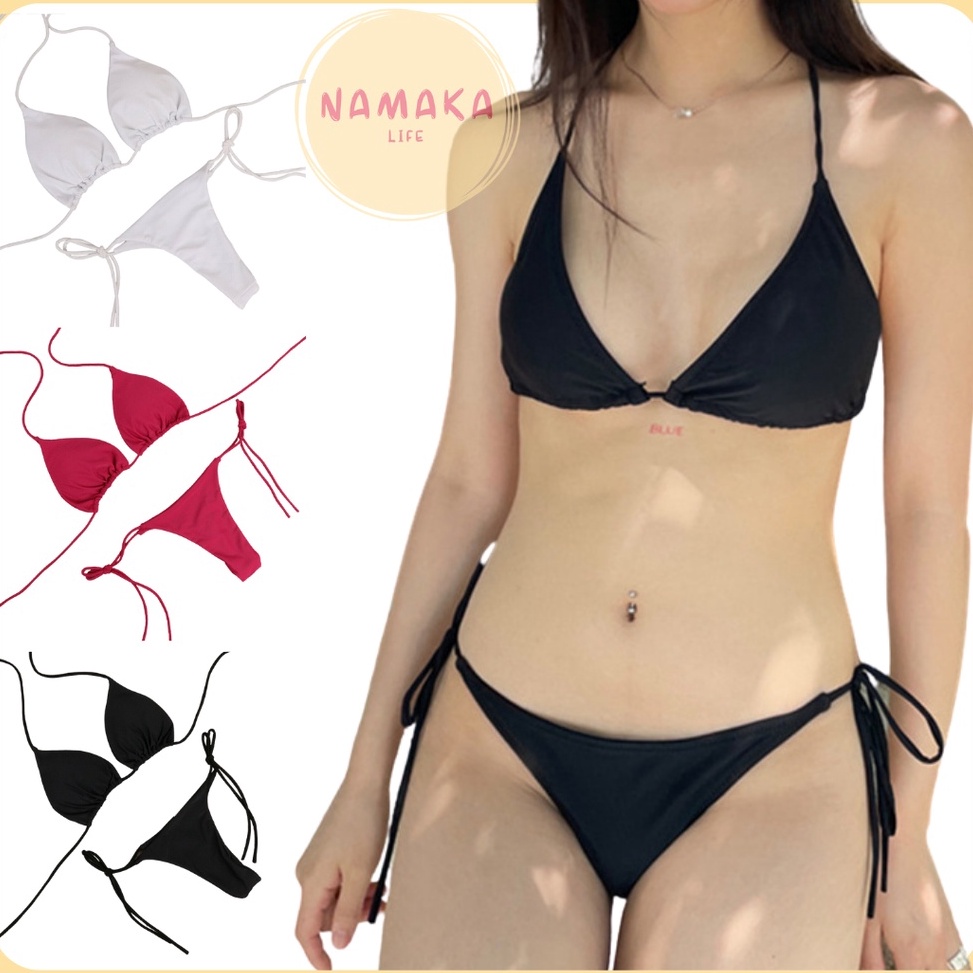 55TREND TERBARU NL KUALITAS BAGUS BIKINI SET LINGERIE ET CD PANTAI BERENANG POOL PARTY KOLOR BH G ST