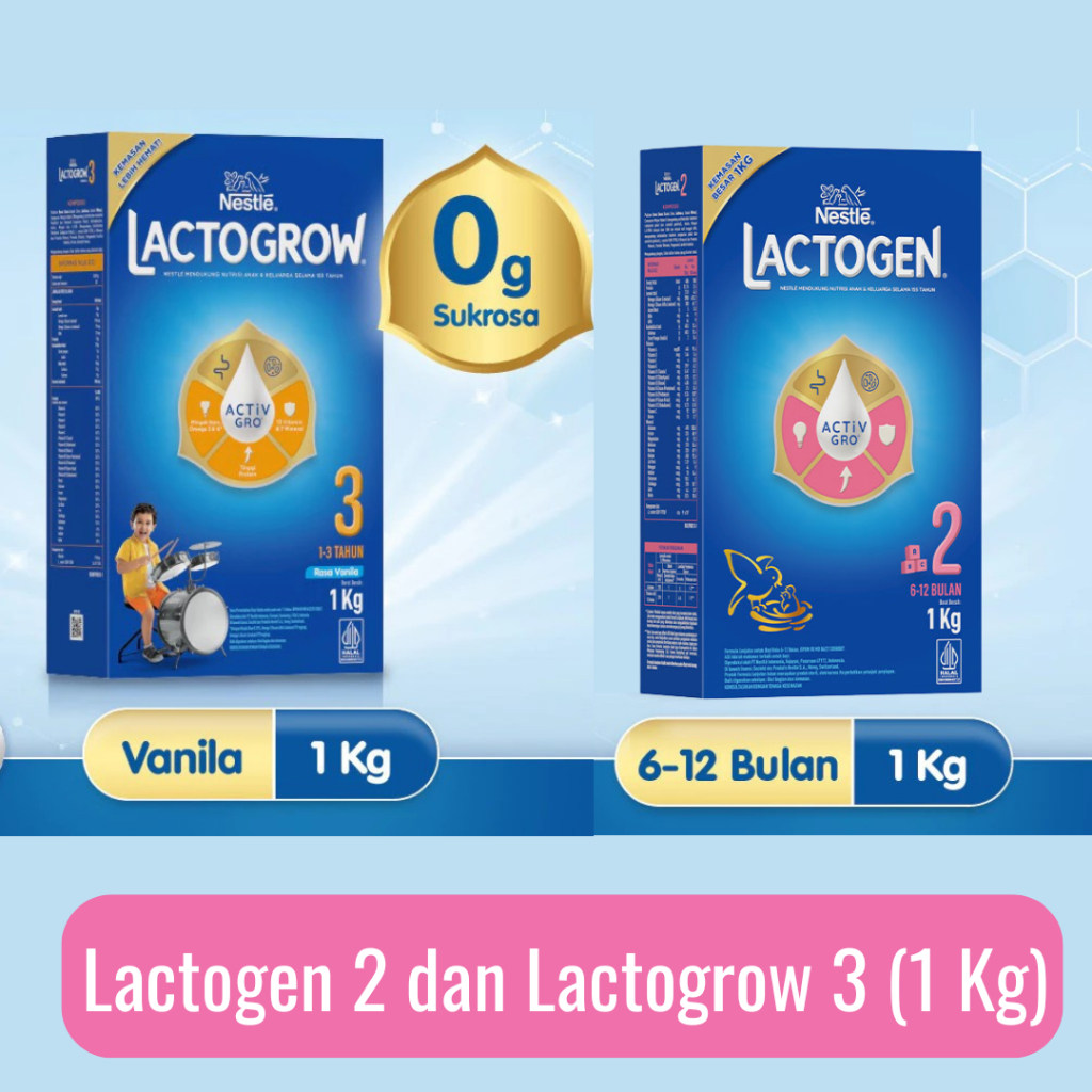 SUSU LACTOGEN 2 (1KG) & LACTOGROW 3 (1KG)