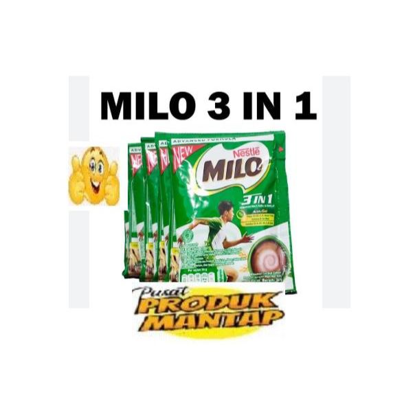 

MILO 3 in 1 (Serbuk Cokelat + Susu + Ekstrak Malt Gandum) - 10 Sachet/Gantung