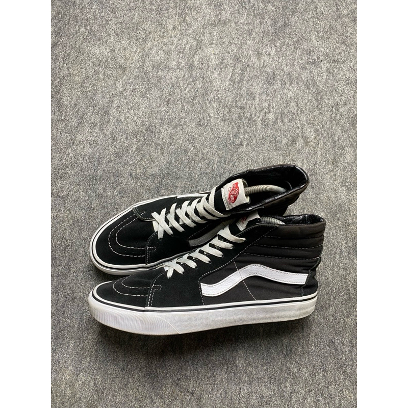 VANS SK8 HI BLACK WHITE SIZE 44 ORIGINAL SECOND