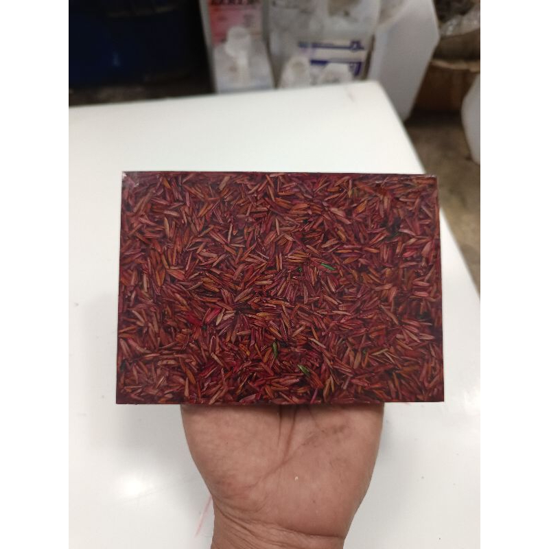 Micarta Resin epoxy micarta motif gabah , untuk handle/gagang  pisau dll