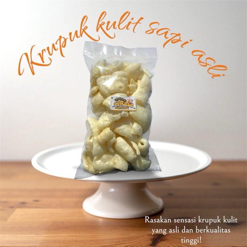 

Krupuk Kulit Sapi Original / Rambak / Dorokdok Asli Premium Renyah dan Gurih 170-180gram