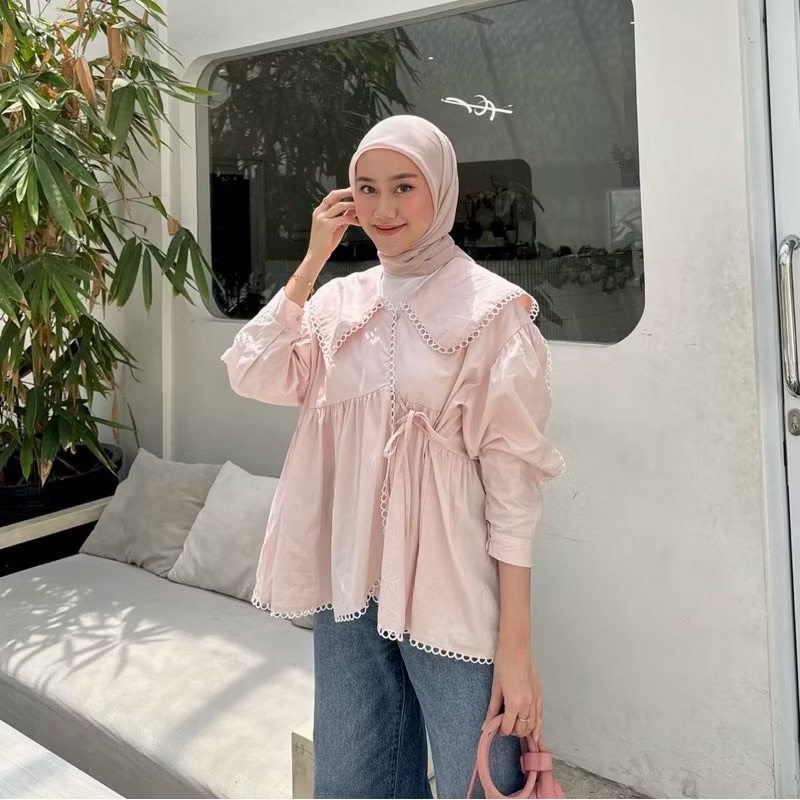 Preloved Blouse Pink by Leody