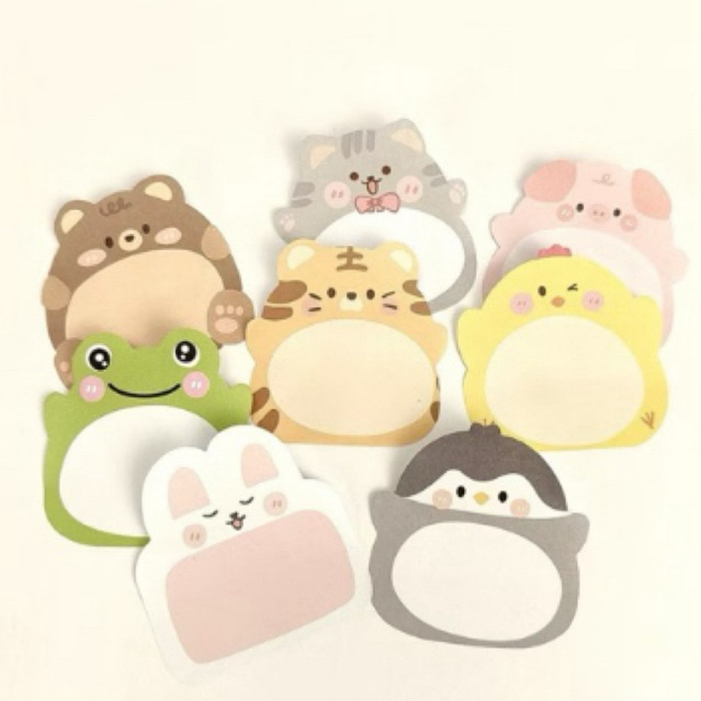 

Sticky Notes Motif Hewan Tempelan Kertas Catatan Memo Note Karakter Binatang Binatang Mini Book Karakter Animal Lucu
